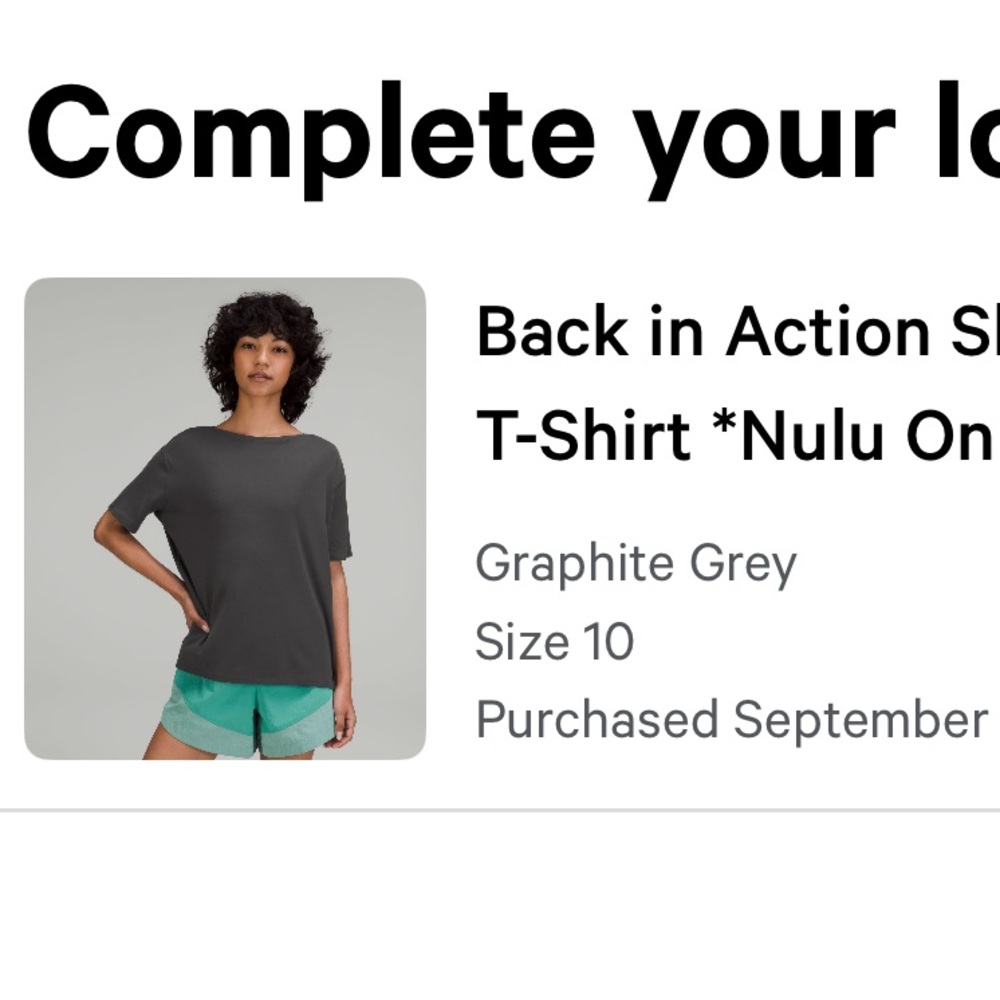 Lululemon Back in Action Short Sleeve - Picture 3 of 3